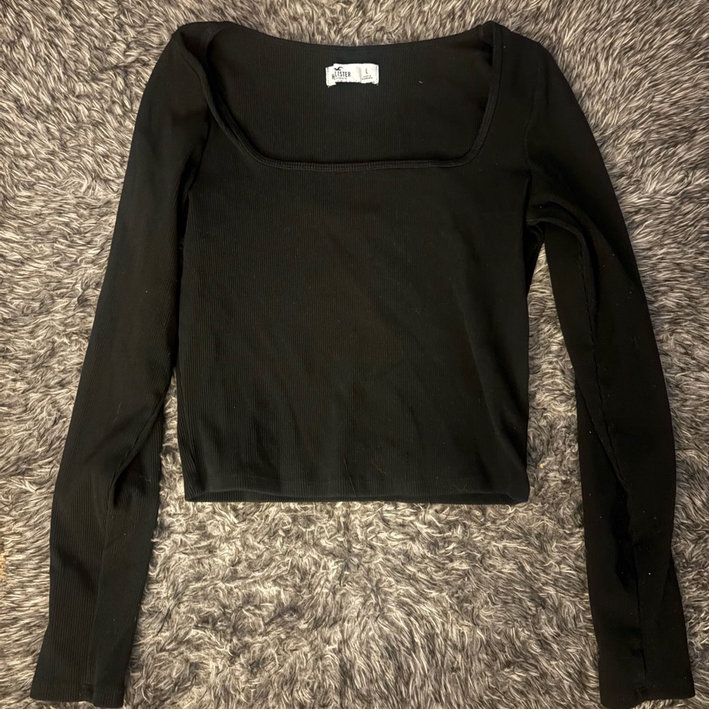 Hollister Black Long Sleeve Women's Top